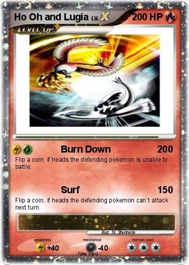 Pokemon Ho Oh and Lugia