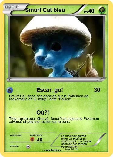 Pokemon Smurf Cat bleu