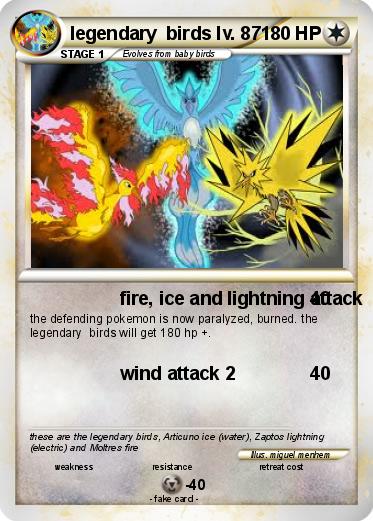 Pokemon legendary  birds lv. 87