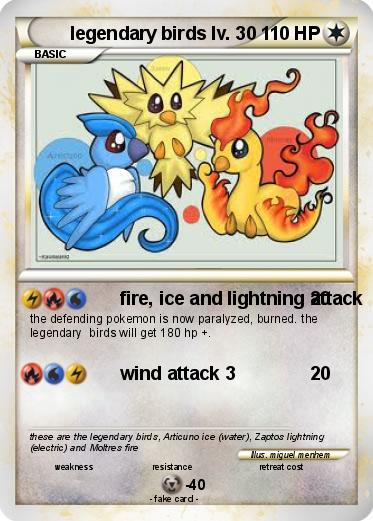 Pokemon legendary birds lv. 30