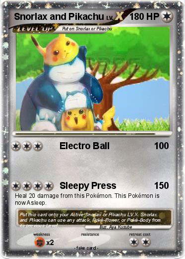 Pokemon Snorlax and Pikachu
