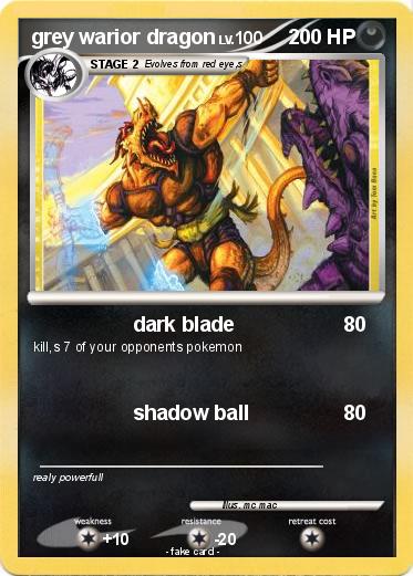 Pokemon grey warior dragon