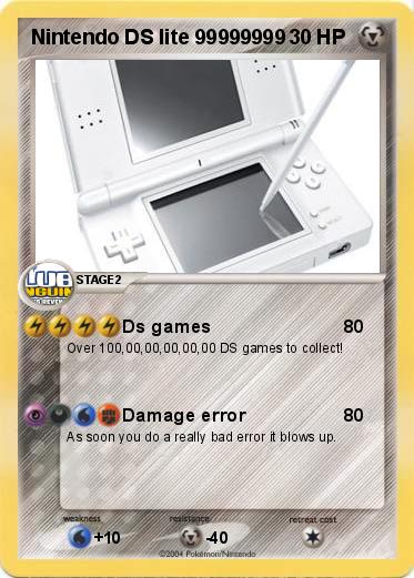 Pokemon Nintendo DS lite 99999999