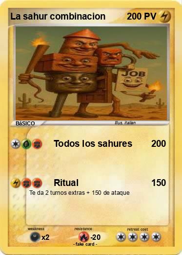 Pokemon La sahur combinacion