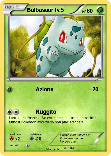 Pokemon Bulbasaur lv.5