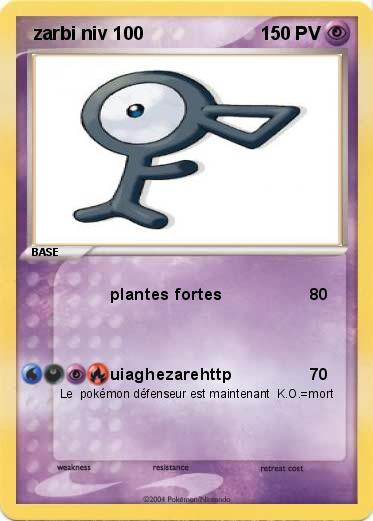 Pokemon  zarbi niv 100