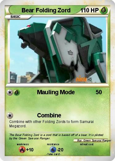 Pokemon Bear Folding Zord