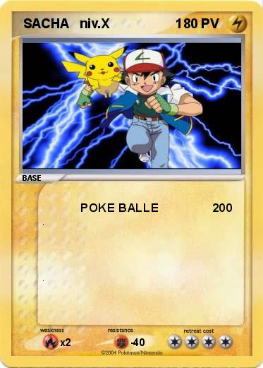 Pokemon  SACHA   niv.X                  1