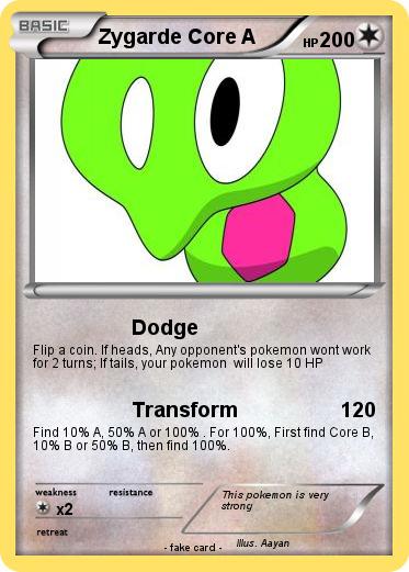 Pokemon Zygarde Core A