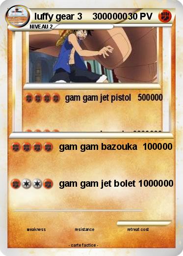 Pokemon luffy gear 3    3000000