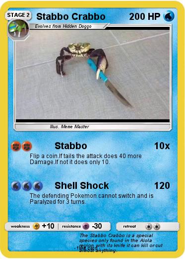 Pokemon Stabbo Crabbo