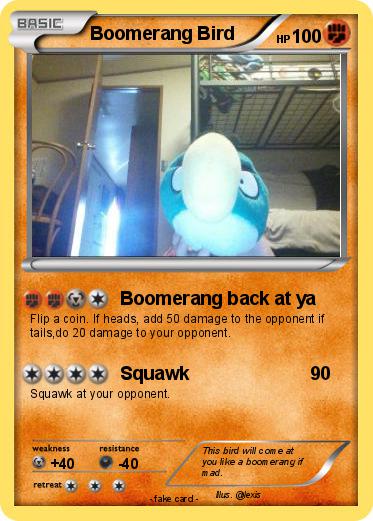 Pokemon Boomerang Bird
