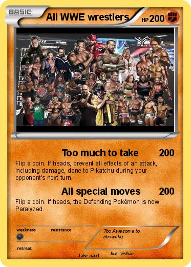 Pokemon All WWE wrestlers