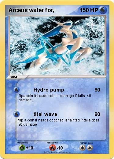 Pokemon Arceus water for,