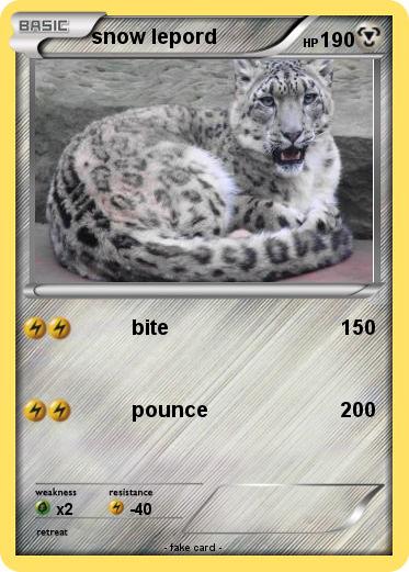 Pokemon snow lepord                                                                                                                   250