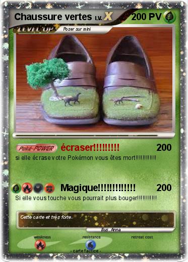 Pokemon Chaussure vertes