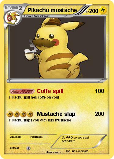 Pokemon Pikachu mustache