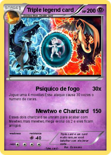 Pokemon Triple legend card