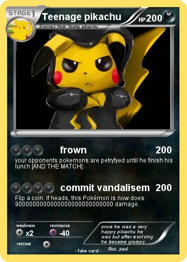 Pokemon Teenage pikachu