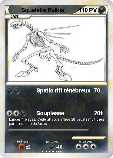 Pokemon Squelette Palkia
