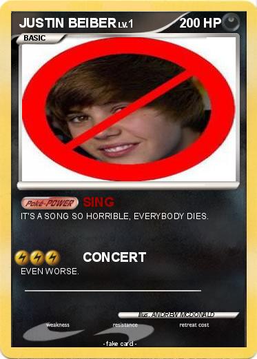 Pokemon JUSTIN BEIBER