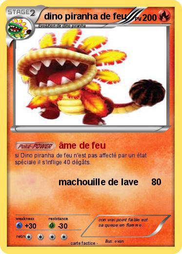 Pokemon dino piranha de feu