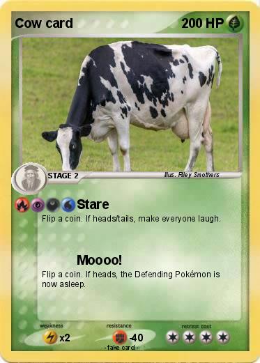 Pokemon Cow card