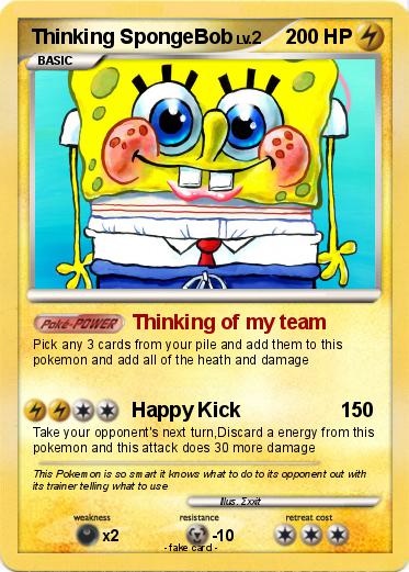 Pokemon Thinking SpongeBob