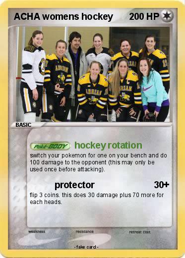 Pokemon ACHA womens hockey