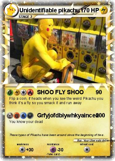 Pokemon Unidentifiable pikachu