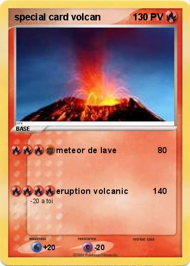Pokemon special card volcan