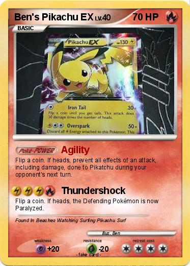 Pokemon Ben's Pikachu EX