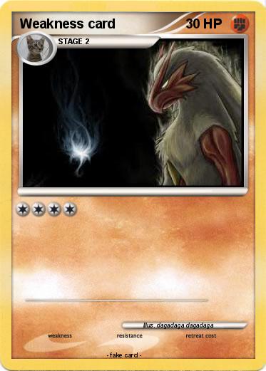 Pokemon Weakness card