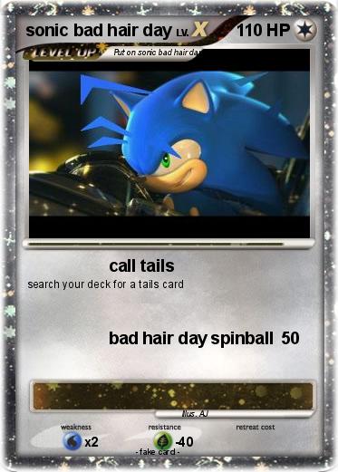 Pokemon sonic bad hair day