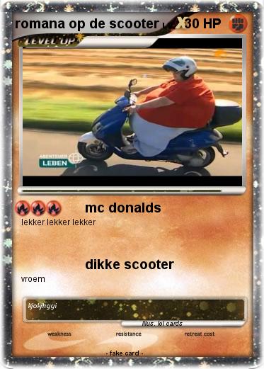 Pokemon romana op de scooter