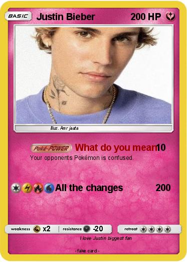 Pokemon Justin Bieber