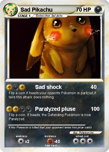 Pokemon Sad Pikachu
