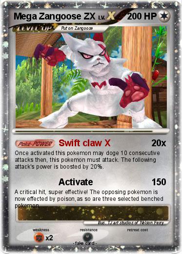 Pokemon Mega Zangoose ZX