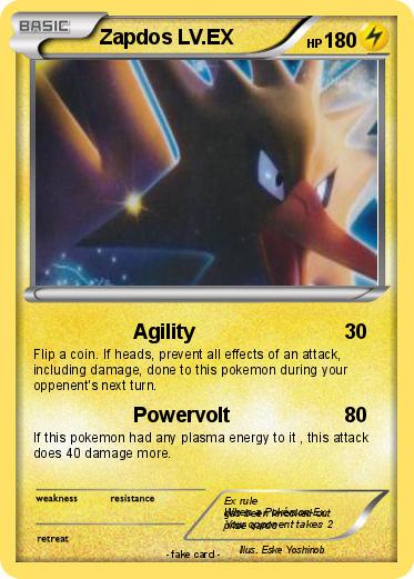 Pokemon Zapdos LV.EX