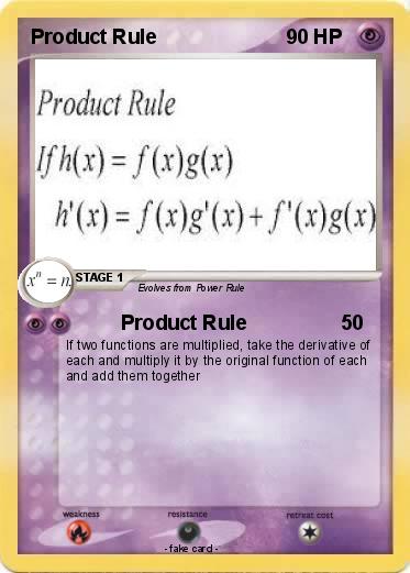 Pokemon Product Rule