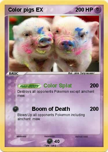Pokemon Color pigs EX