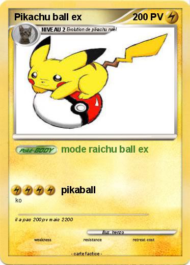 Pokemon Pikachu ball ex