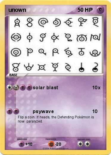 Pokemon unown