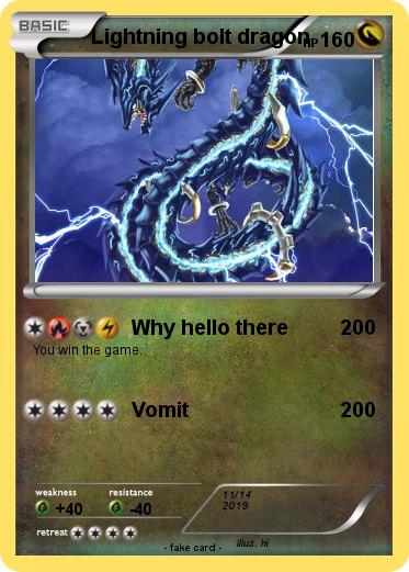 Pokemon Lightning bolt dragon