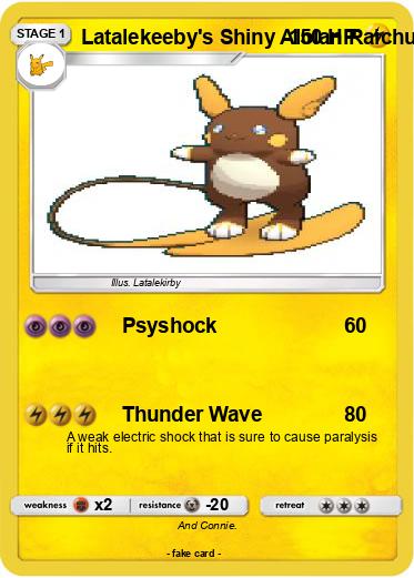 Pokemon Latalekeeby's Shiny Alolan Raichu