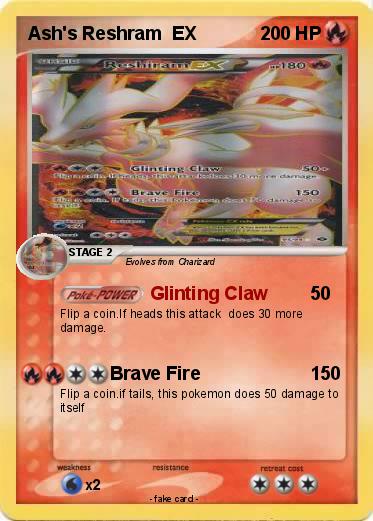 Pokemon Ash's Reshram  EX