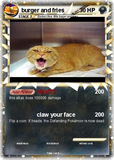 Pokemon burger and fries