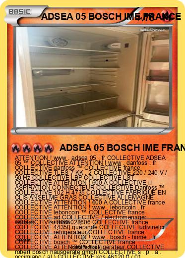 Pokemon ADSEA 05 BOSCH IME FRANCE