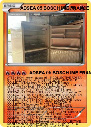 Pokemon ADSEA 05 BOSCH IME FRANCE