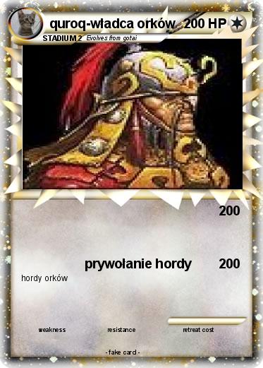 Pokemon quroq-władca orków